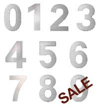 6 Inch Satin Stainless Steel House Numbers, AHI 79x-630